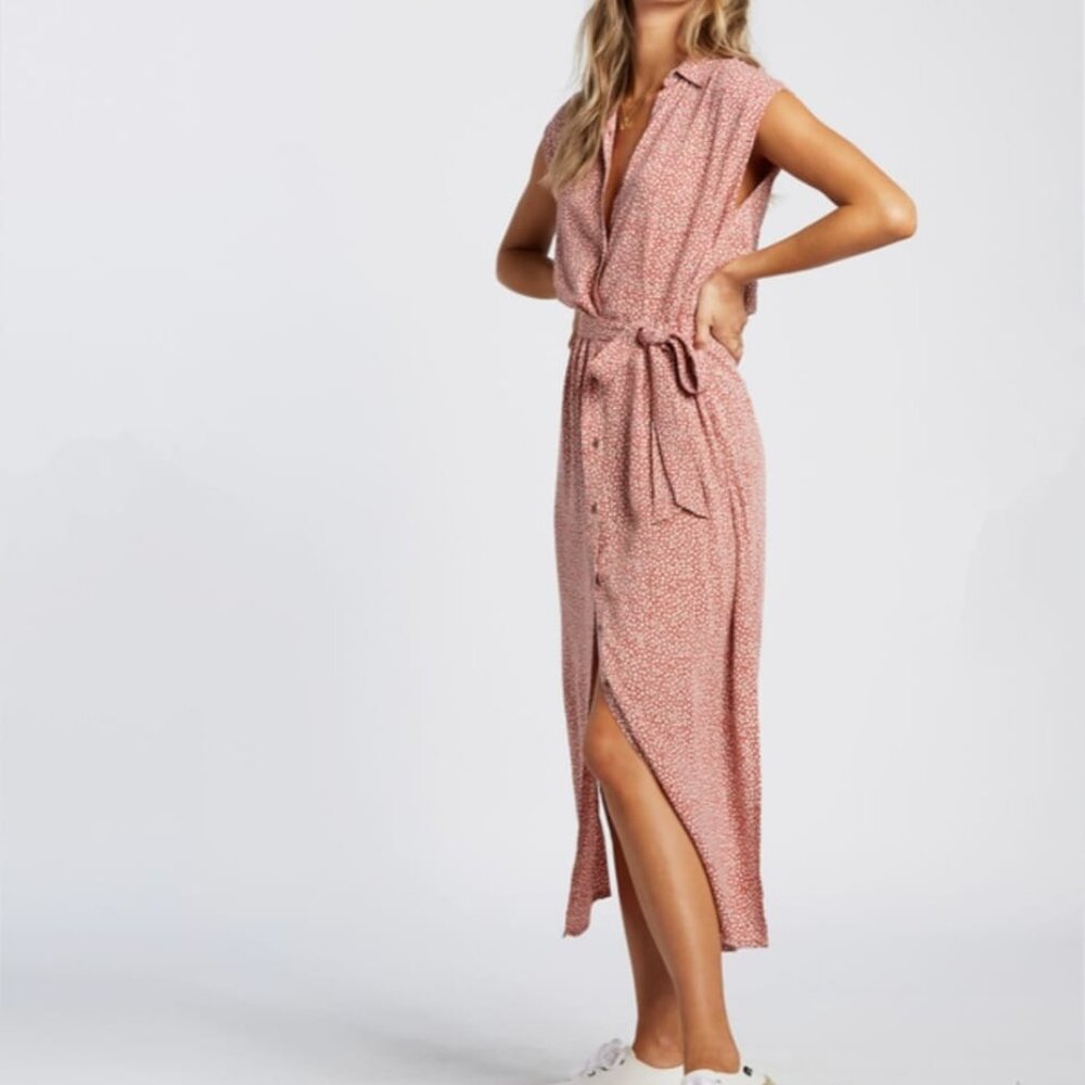 Billabong "Little Flirt" `midi dress sleeveless Size S - Picture 4 of 4